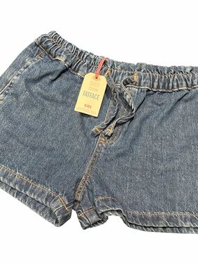 Fat Face Denim Elastic-Waist Jean Shorts in Blue| Girls 12| summer